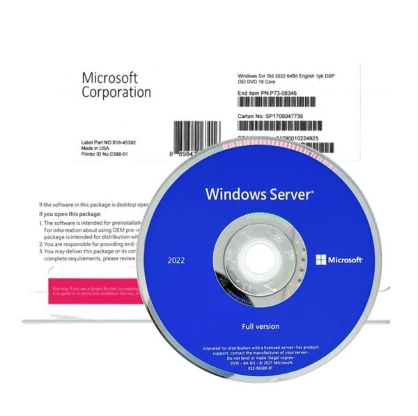 MICROSOFT OEM LICENCIA WINDOWS SERVER 2022 64 BIT SPA 1PK 16 COR