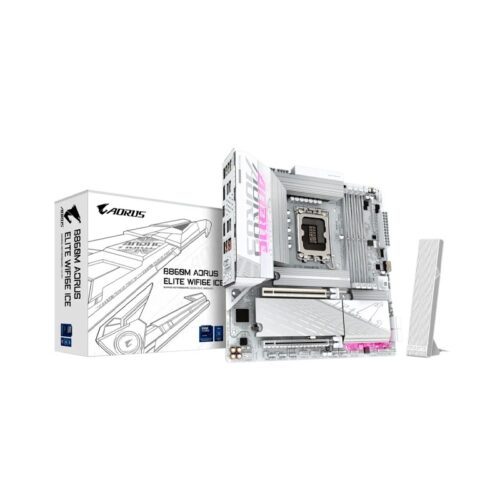 PLACA MADRE AORUS B860M ELITE WIFI 6E ICE DDR5 LGA 1851 S/R/HDMI/DP/3M2/USB