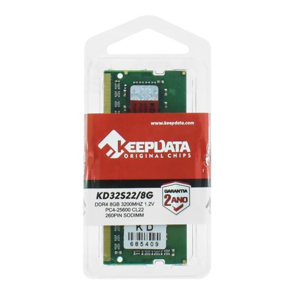 MEMORIA RAM PARA NOTEBOOK DDR4 KEEPDATA 8GB 3200MHZ