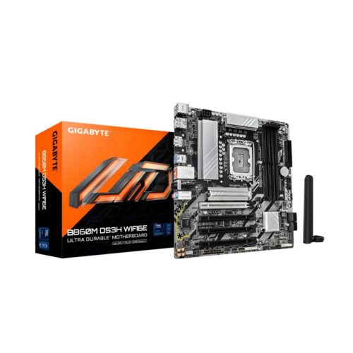 PLACA MADRE GIGABYTE 1851 B860M DS3H WIFI6E DDR5 S/R/HDMI/DP/2M2/USB3.2/MATX