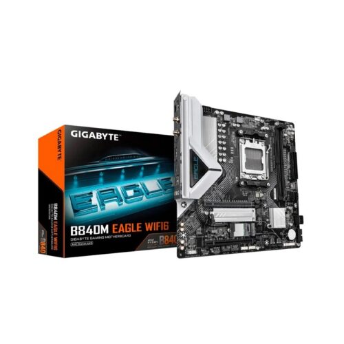 PLACA MADRE GIGABYTE AM5 B840M EAGLE WIFI6 DDR5 S/R/HDMI/DP/2M2/USB3.2/MATX