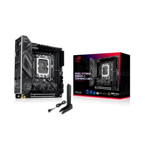 PLACA MADRE ASUS 1851 B860-I ROG STRIX GAMING WIFI DDR5 S/R/HDMI/DP/2M2/MITX