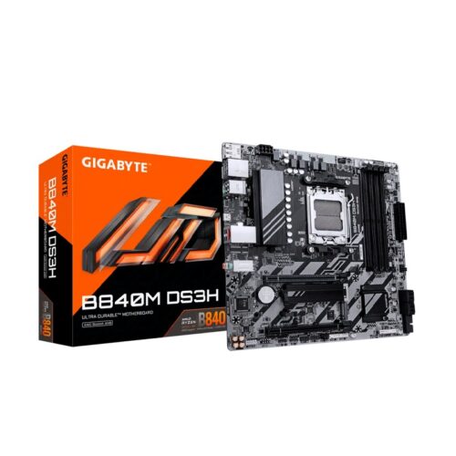 PLACA MADRE GIGABYTE AM5 B840M DS3H DDR5 S/R/HDMI/DP/2M2/USB3.2/MATX