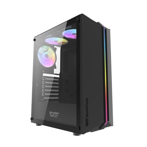 GABINETE GAMER DARKFLASH DK151 BLACK (3FANS ARGB)