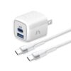 CARGADOR ARGOMTECH ARG-AC-0155WT TYPE C+USB