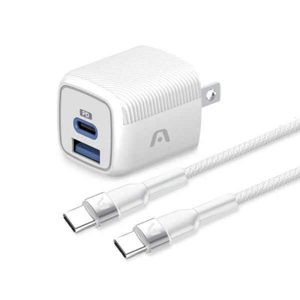 CARGADOR ARGOMTECH ARG-AC-0155WT TYPE C+USB