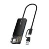 FTX HUB FTX-HUBT3-PB USB-C/USB-A 3.0 4 PORT/5GBPS NEGRO