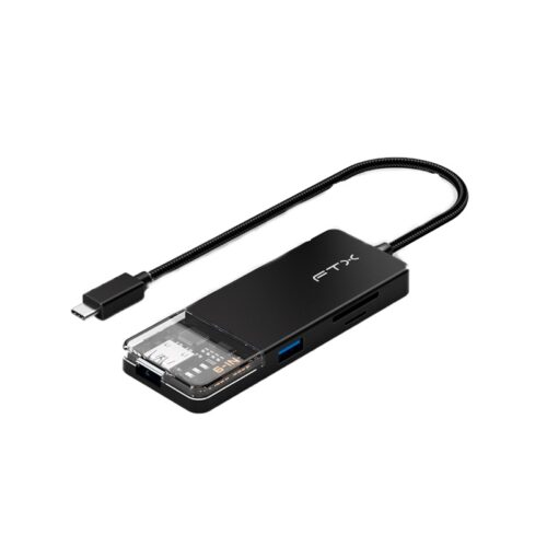 FTX HUB FTX-HUBT4-PB USB-C 3.0/6 EN 1 4K/5GBPS/SD NEGRO