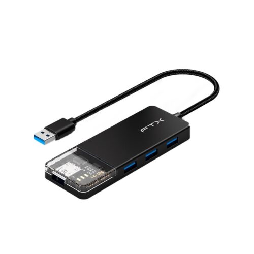 FTX HUB FTX-HUBT1-PB USB-A 3.0 4 PORT/5GBPS/USB-C NEGRO
