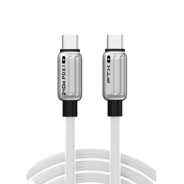 CABLE FTX FTX-CM240-ZSW2 USB-C/USB-C 2M P/IPHONE/240W BLANCO