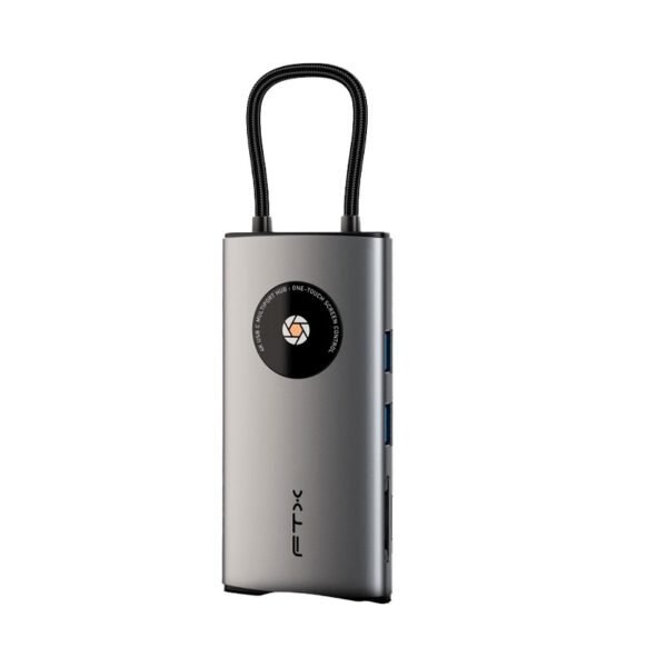 FTX HUB FTX-HUBL3-AG USB-C 3.0/8 EN 1 4K/5GBPS/RJ45/SD GRIS