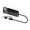 FTX HUB FTX-HUBT3-PB USB-C/USB-A 3.0 4 PORT/5GBPS NEGRO