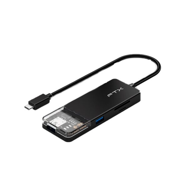 FTX HUB FTX-HUBT4-PB USB-C 3.0/6 EN 1 4K/5GBPS/SD NEGRO