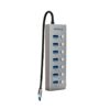HUB USB-A 3.0 FTX-HUBU7-AG 7 PORT/5GBPS/USB-C GRIS