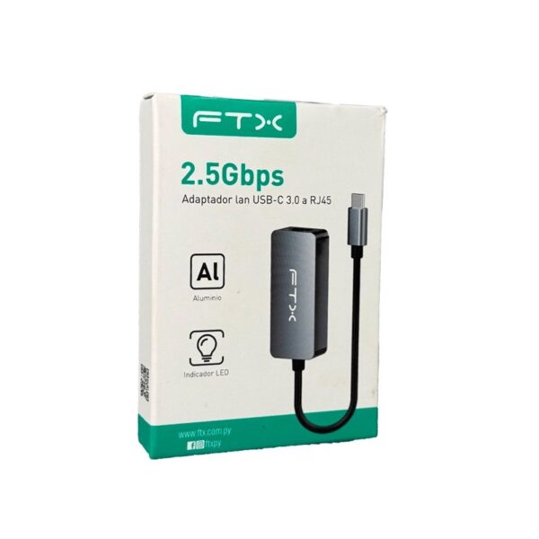 ADAPTADOR FTX FTX-CML2500-AG USB-C 3.1/RJ45 2.5GBPS/GRIS