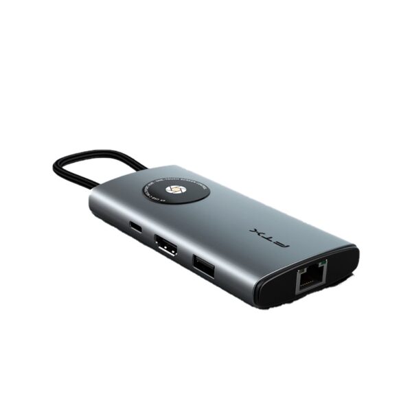 FTX HUB FTX-HUBL3-AG USB-C 3.0/8 EN 1 4K/5GBPS/RJ45/SD GRIS