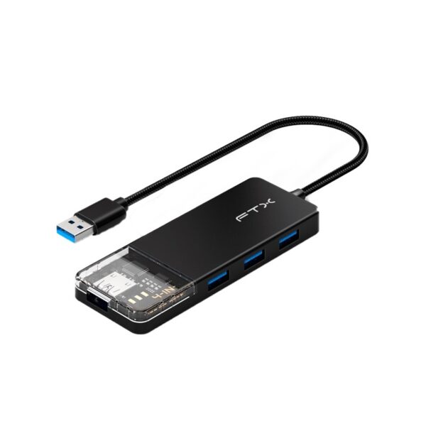 FTX HUB FTX-HUBT1-PB USB-A 3.0 4 PORT/5GBPS/USB-C NEGRO