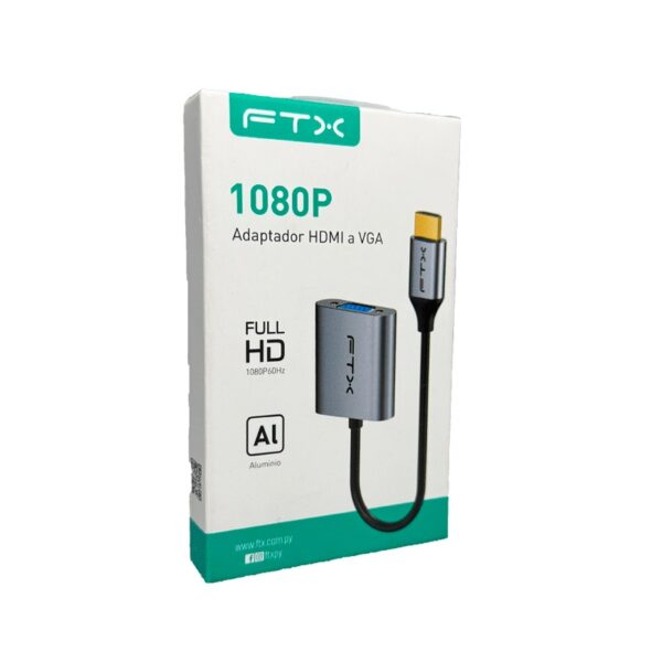 ADAPTADOR FTX FTX-C160-PU31-HMVGA1-S0.15 HDMI(M)-VGA(H) FHD/60HZ/GRIS