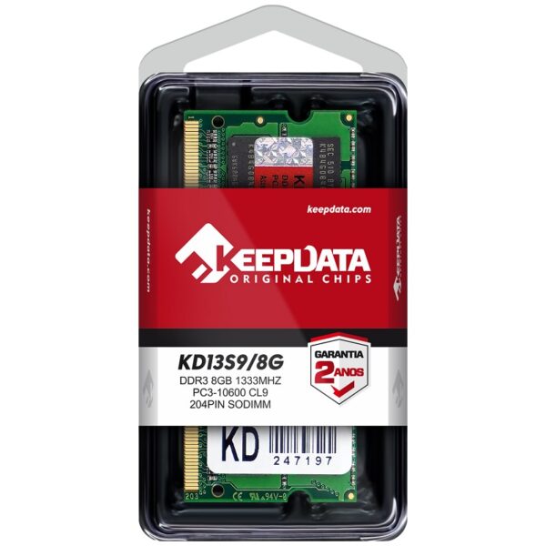 MEMORIA RAM PARA NOTEBOOK DDR3 KEEPDATA 8GB 1333MHZ