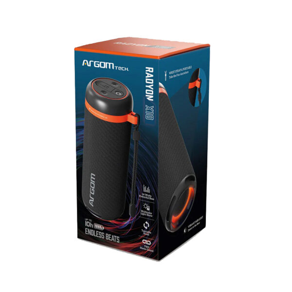S03-137.jpg PARLANTE ARGOMTECH ARG-SP-3009BK RADYON X10 BT/WIR/NEGRO