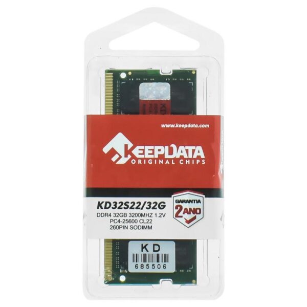 MEMORIA RAM PARA NOTEBOOK DDR4 KEEPDATA 32GB 3200 MHZ