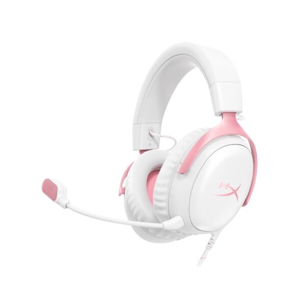 AURICULAR GAMER HYPERX CLOUD III 9W1Q4AA MIC/USBC/USBA/3.5MM/BLAN/ROSA