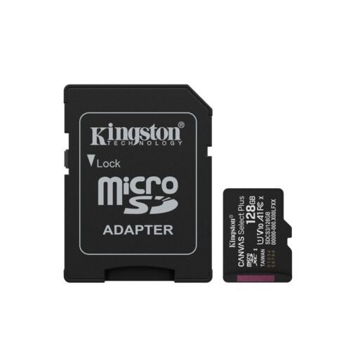 S01-119.jpg MEMORIA KINGSTON MICRO SD 128GB SDCS3/128GB CANVAS SELECT PLUS CON ADAPTADOR