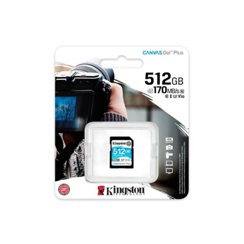 MEMORIA SD KINGSTON 512GB SDG3/512GB CANVAS GO PLUS