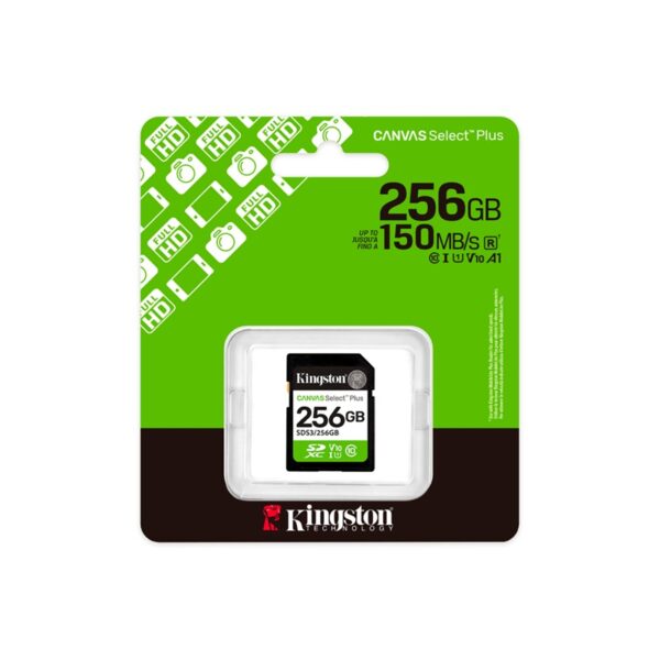 MEMORIA SD KINGSTON 256GB SDS3/256GB CANVAS SELECT PLUS CLASS 10