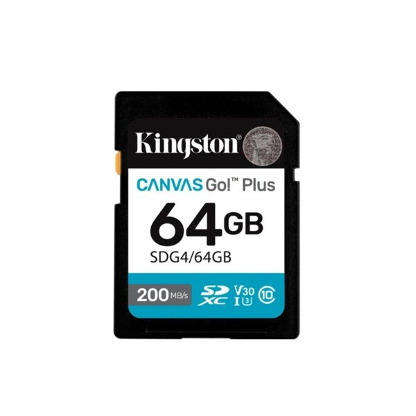 MEMORIA SD KINGSTON 64GB SDG4/64GB CANVAS GO PLUS CLASS 10
