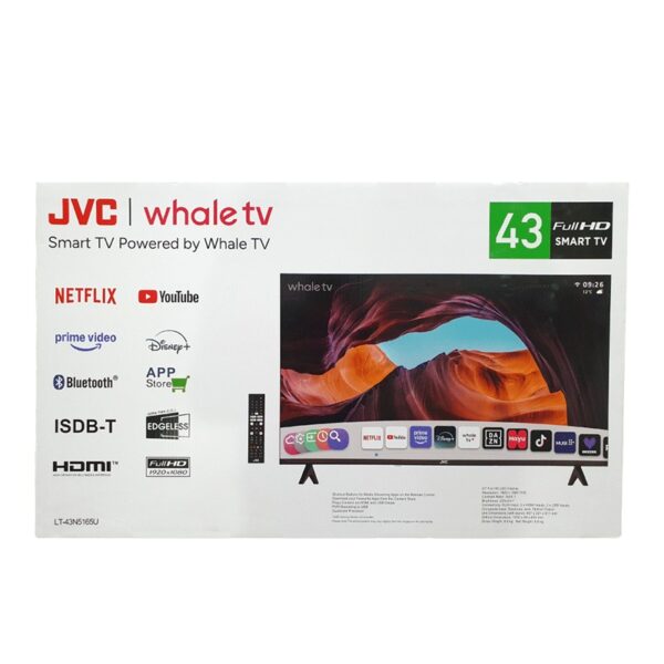 TV JVC 43" LT-43N5165U FHD OPT/DIG/BT/3HDMI/2USB/RED/WHALE