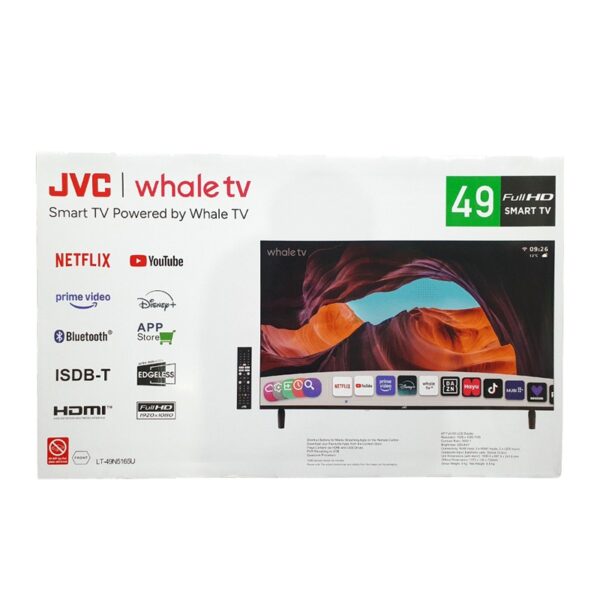 TV JVC 49" LT-49N5165U FHD OPT/DIG/BT/3HDMI/2USB/RED/WHALE