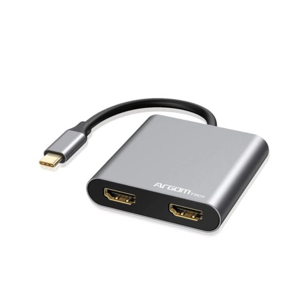 ADAPTADOR ARGOMTECH ARG-UB-0182 HDMI DUAL 4 EN 1 USB TIPO C