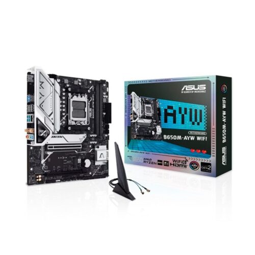 PLACA MADRE ASUS B650M-AYW WIFI AM5 DDR5/S/R/HDMI/2M2/MATX