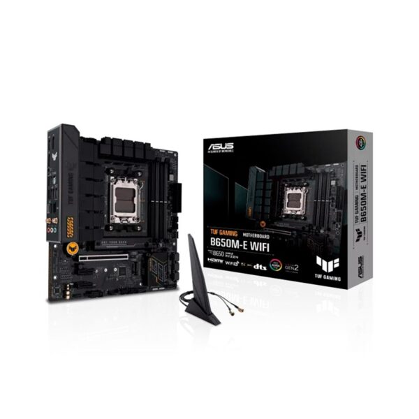 PLACA MADRE ASUS TUF GAMING B650M-E WIFI AM5 DDR5/S/R/HDMI/2DP/2M2/MATX