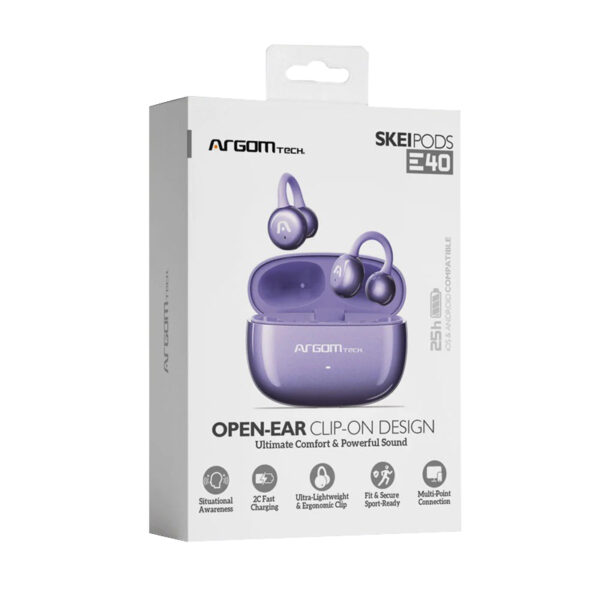 AURICULAR ARGOMTECH SKEIPODS E40 ARG-HS-5040PU PURPURA