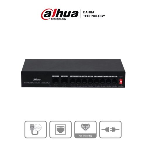 SWITCH DAHUA PFS3010 8 PTOS PoE