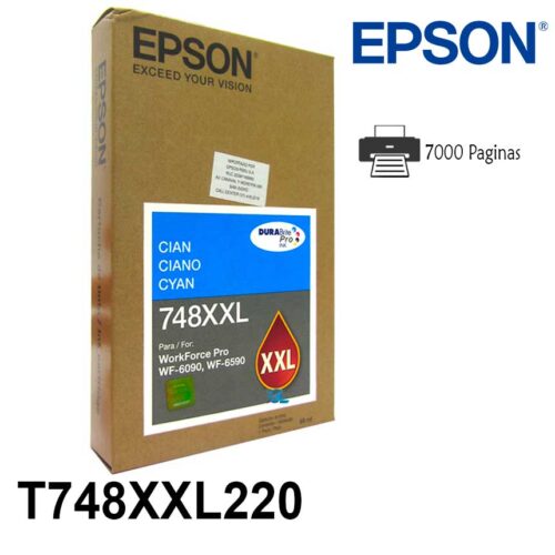 TINTA EPSON T748XXL220-AL CYAN (WF-6090/6590)