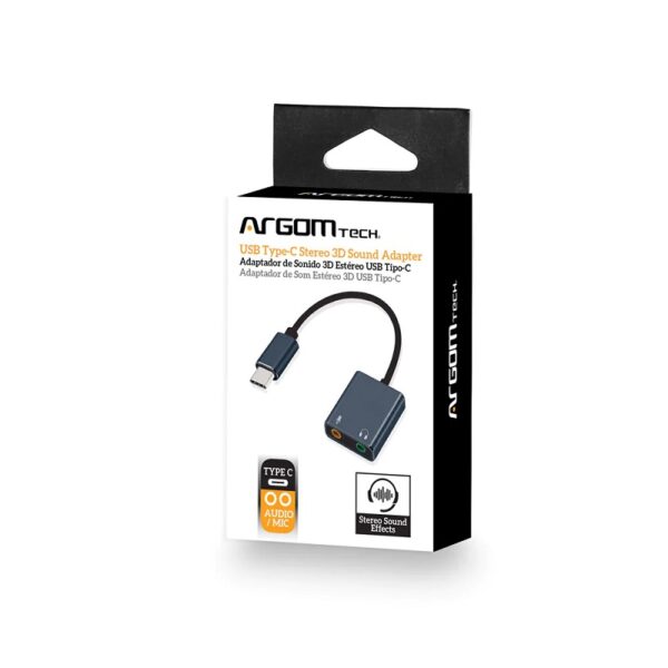 CABLE ARGOMTECH ARG-CB-0066 ADAPT TIPO C A SONIDO ESTEREO