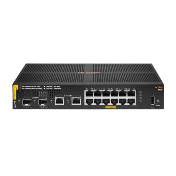 SWITCH HPE ARUBA 6100 12G CL4 2SFP+139W (JL679A)
