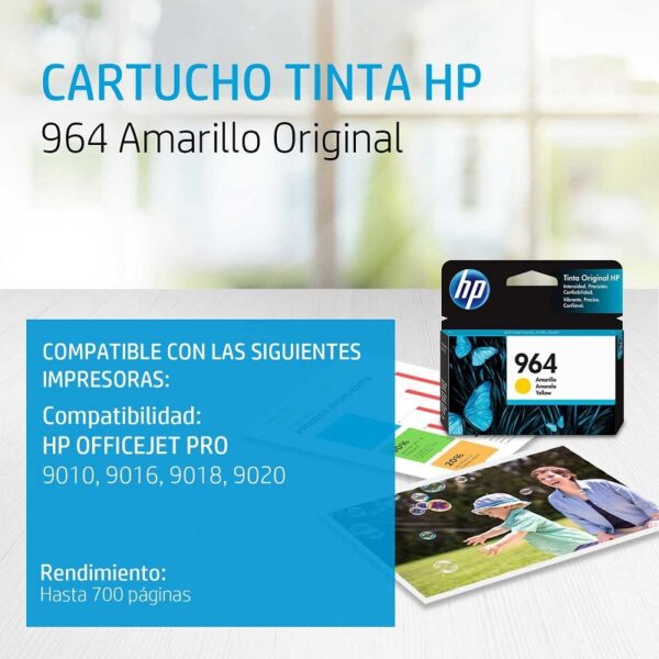 TINTA HP 3JA52AL 964 YELLOW (9010-9020)