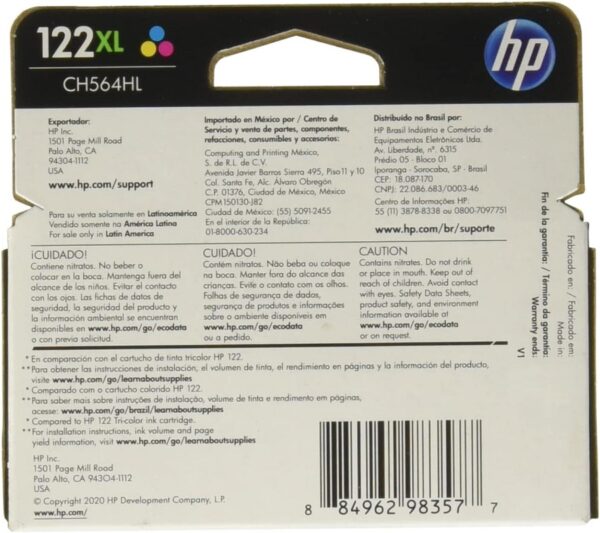 TINTA HP CH564HL 122XL COLOR