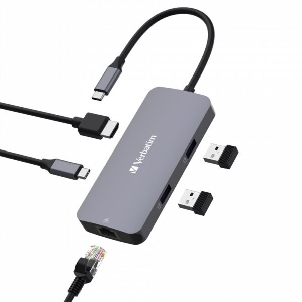 HUB MULTIPUERTO VERBATIM CMH-05 5 PUERTOS USB-C PRO 32150