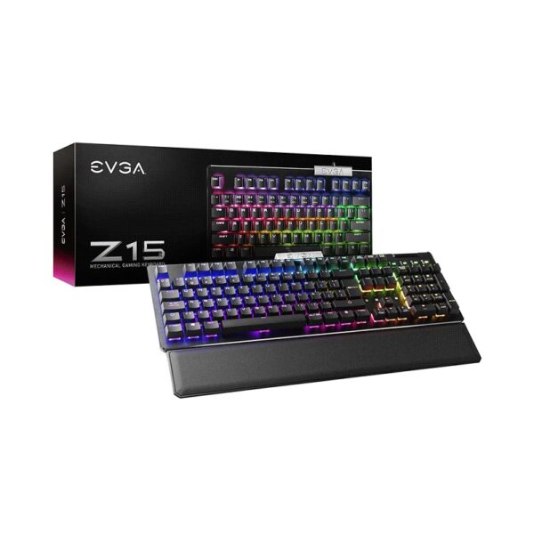 TECLADO GAMER EVGA USB 822-W1-15SP-K2 Z15 MEC KAILH ESP/RGB/BRONZE