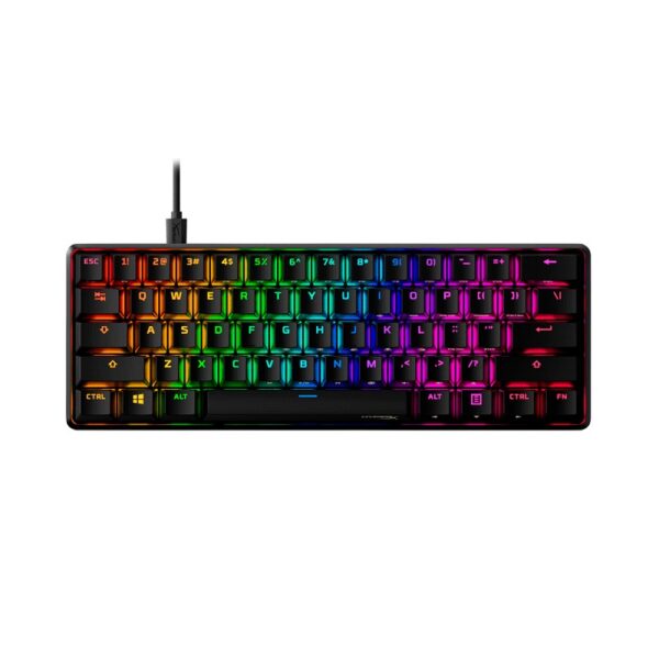 TECLADO USB GAMER HYPERX 4P5N4AA ABA ALLOY O. 60 MEC RED/ING/RGB NEG
