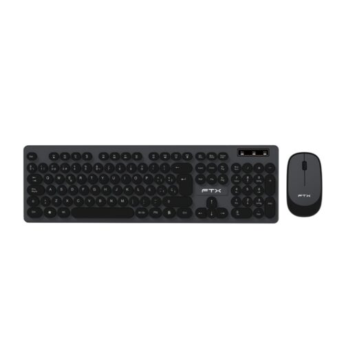 TECLADO+MOUSE FTX KM400 NUM/ESP/WIR/POP/NEGRO-GRIS