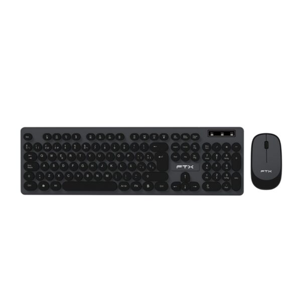 TECLADO+MOUSE FTX KM400 NUM/ESP/WIR/POP/NEGRO-GRIS