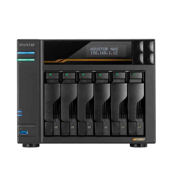 NAS ASUSTOR AS6806T QC 2.3/6BAY/16G/4-GBLAN/4 M.2/2USB4/3USB3.2