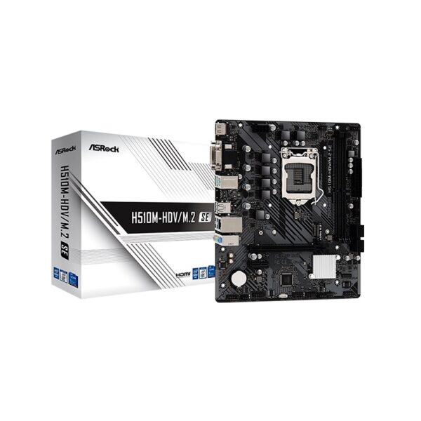 PLACA MADRE ASROCK 1200 H510M-HDV/M.2 SE V/S/R/HDMI/DVI/DDR4/USB3.2/MATX