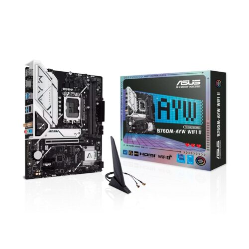 PLACA MADRE ASUS B760M-AYW WIFI D4 II LGA 1700/S/R/HDMI/2M2/USB3.2/MATX